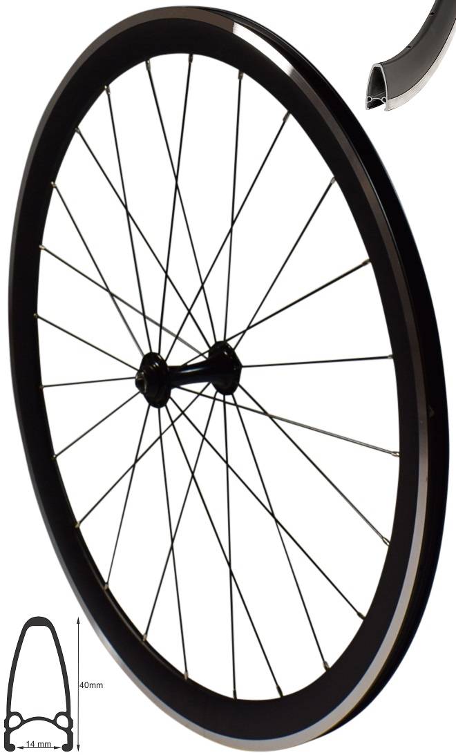 REDONDO 28 Zoll Vorderrad Laufrad V Profil Rennrad Felge Schwarz