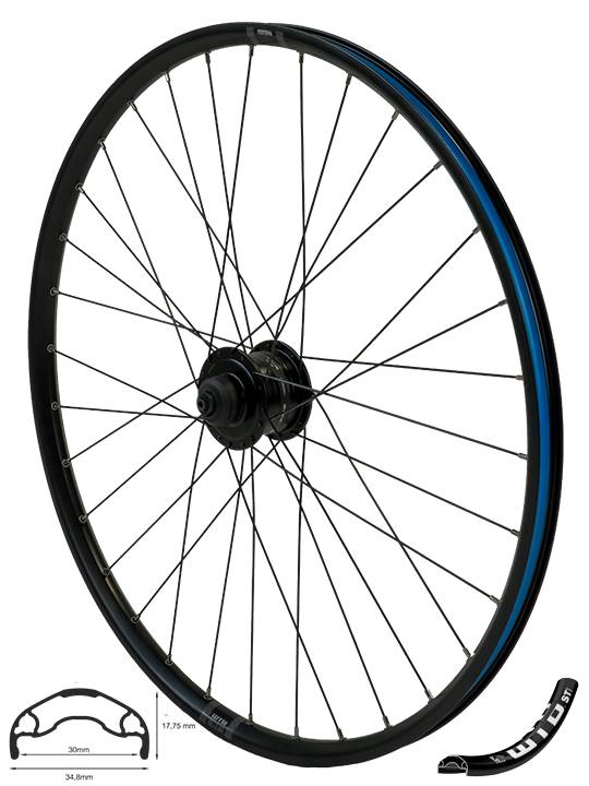 REDONDO 27,5 Zoll Vorderrad Felge Shimano Nabendynamo + AXA Scheinwerfer