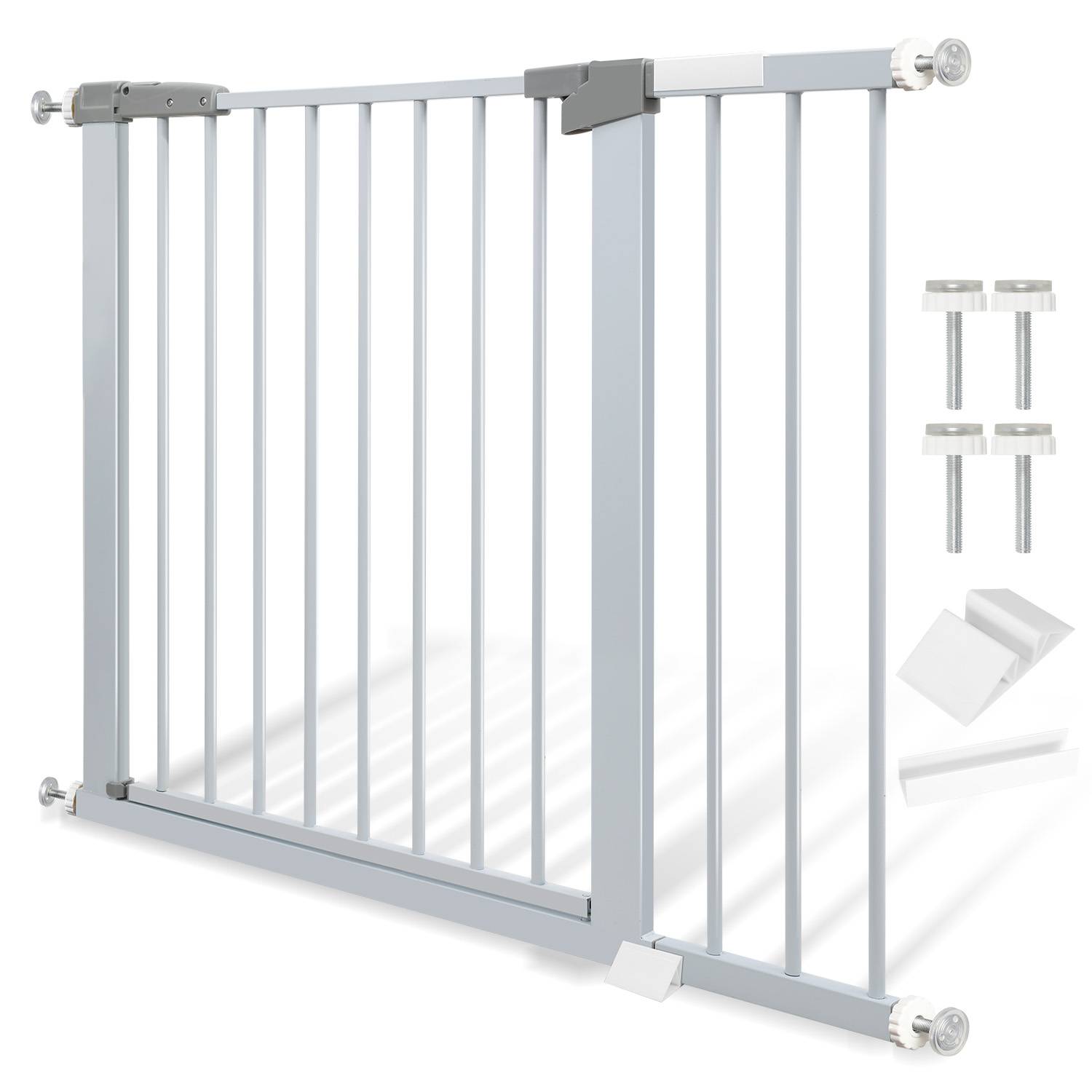 Türschutzgitter Automatisch schließend 97-104 cm Babytor Treppentor Verstellbare Breite passt sich verschiedenen Räumen an Stoßfestes Material ext