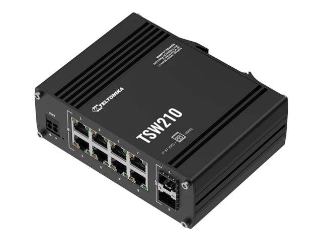 Teltonika TSW210 - Switch - unmanaged - 8 x 10/100/1000 + 2 x SFP
