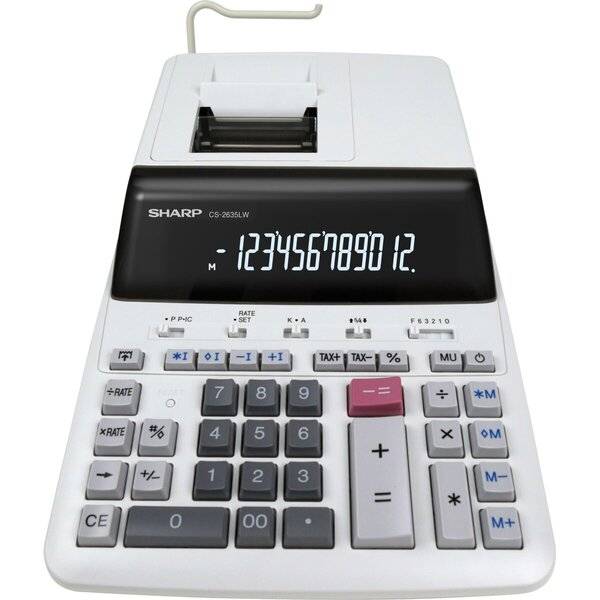 Tischrechner CS-2635 LW 12-stellig Netzbetrieb druckend