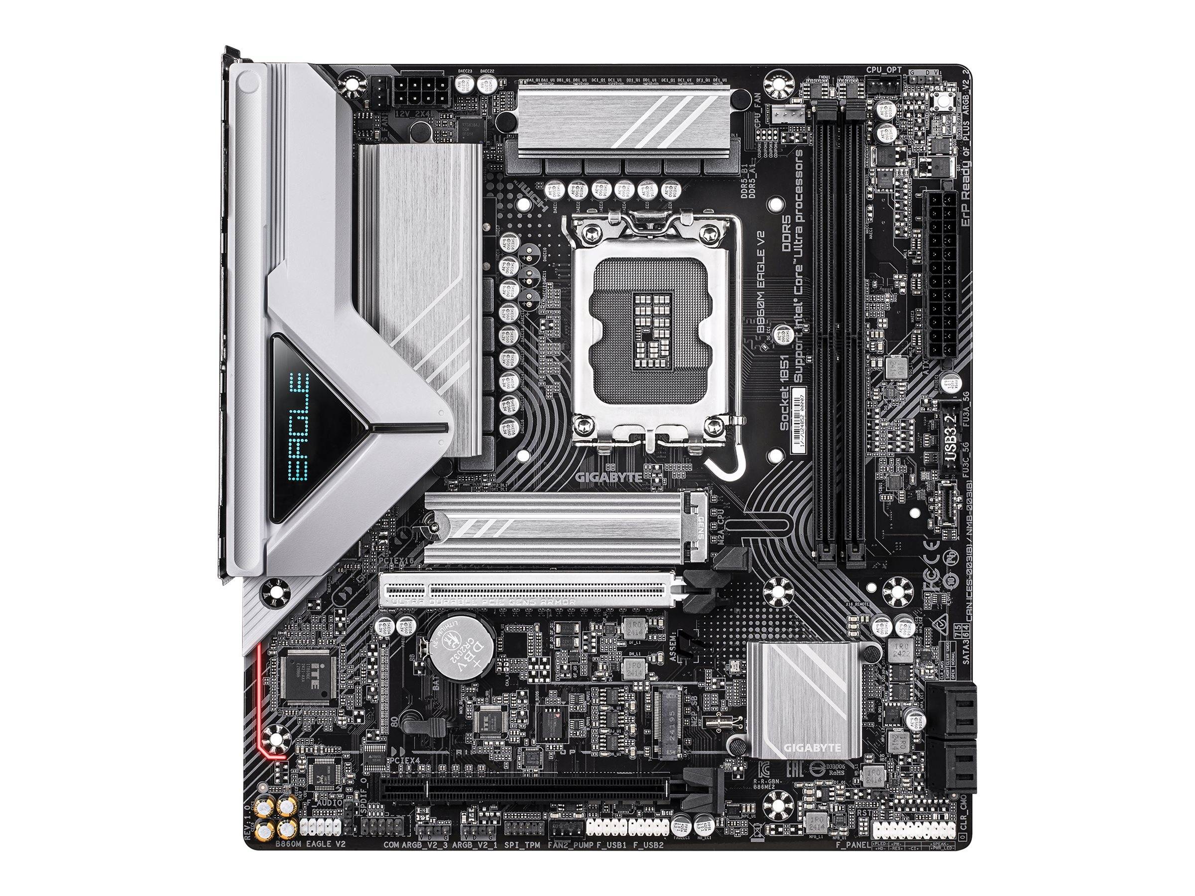 Gigabyte B860M EAGLE V2 - Motherboard - micro ATX - LGA1851-Sockel - B860 Chipsatz - USB 3.2 Gen 1, USB-C 3.2 Gen 1 - 2.5 Gigabit LAN