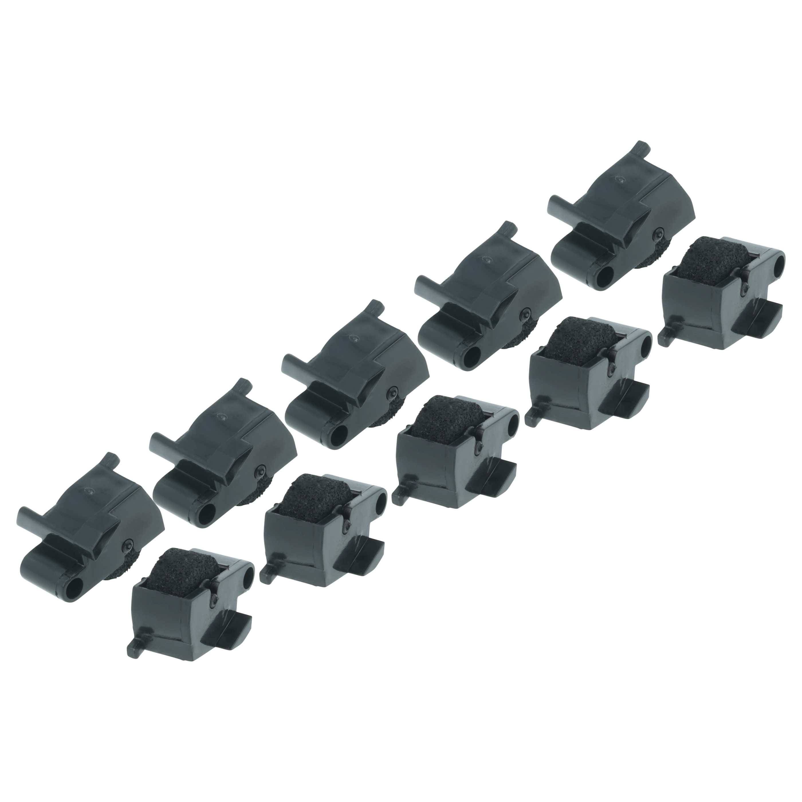 vhbw 10x Farbrolle, Farbwalze Schwarz Ersatz für GR 749 / NR 78 für Taschenrechner, Registrierkasse