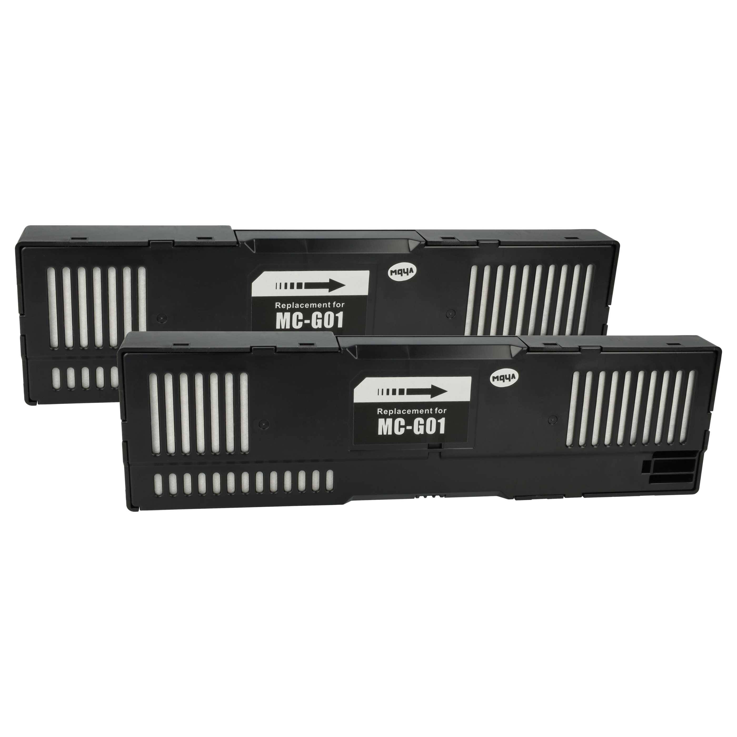 vhbw 2x Resttintenbehälter kompatibel mit Canon MAXIFY GX7030, GX7060, GX7070, GX7040, GX7050 Tintenstrahldrucker - Wartungsbox