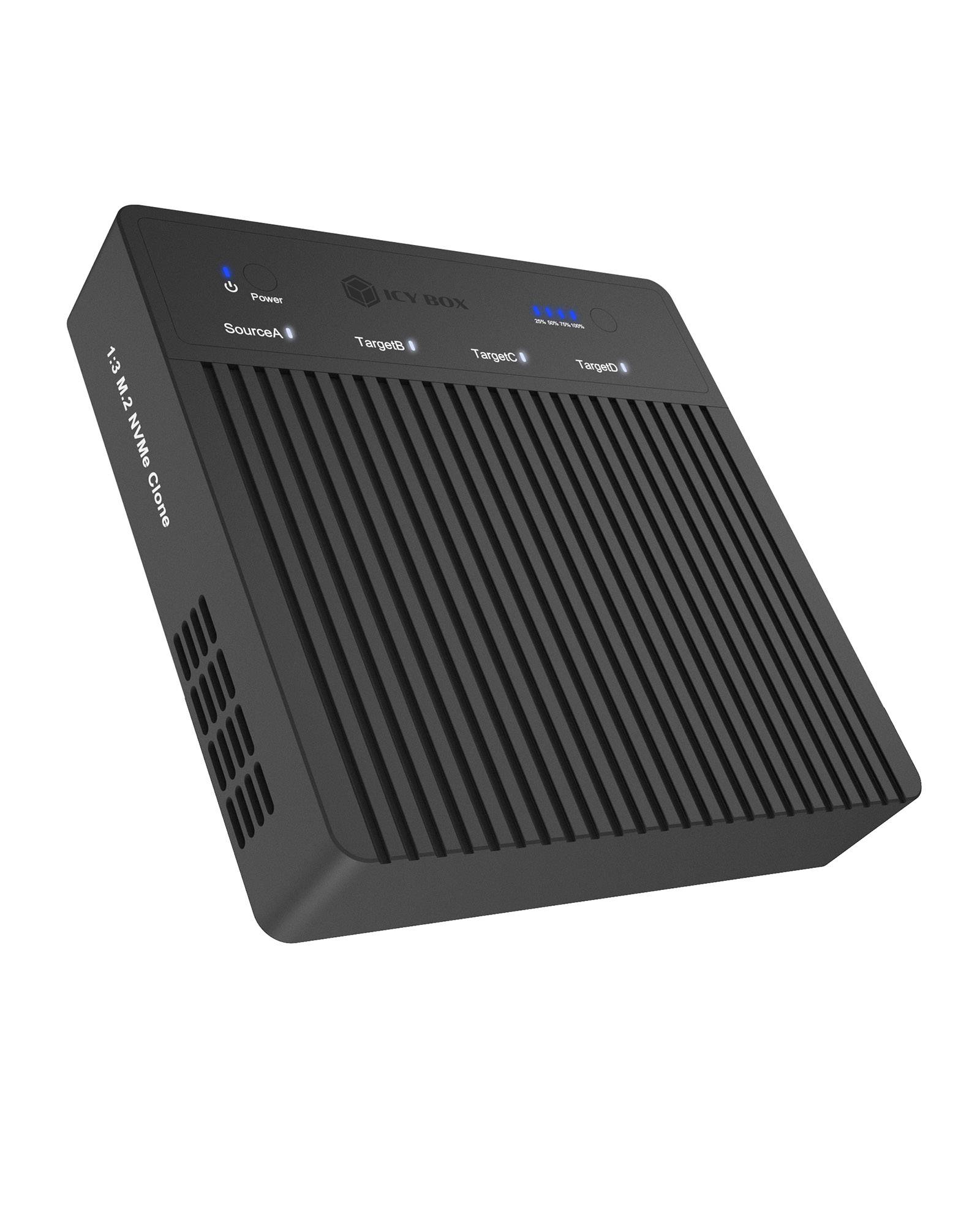 ICY BOX CloneStation IB-4013MCL-C4 - Solid State Drive Duplikator - 4 Schächte (PCIe 4.0 x4 (NVMe))