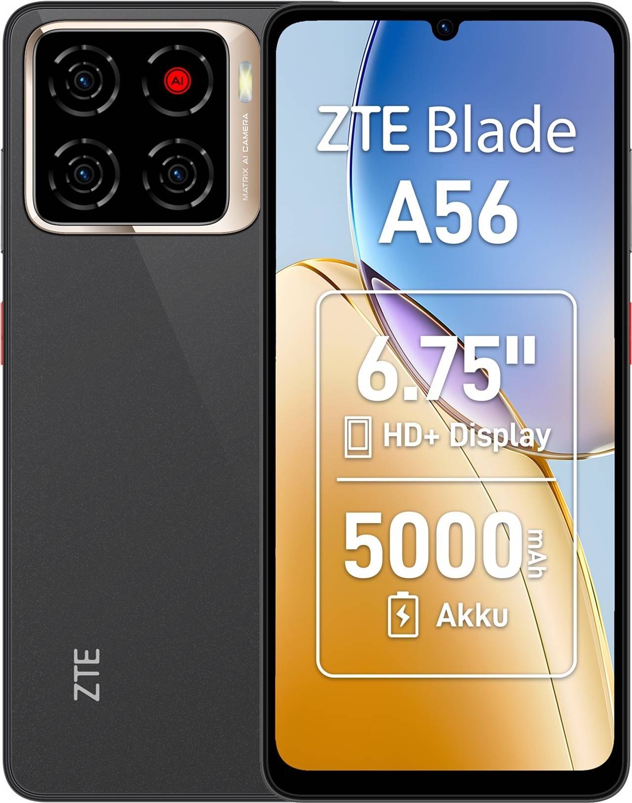 ZTE Blade A56 Smartphone 6,75" HD+ 90Hz, 4GB RAM, 64GB
