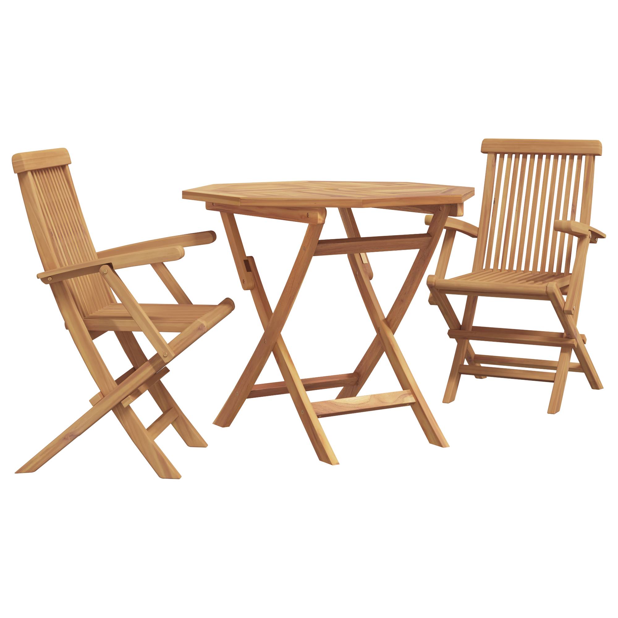 vidaXL 3-tlg. Garten-Bistro-Set Klappbar Massivholz Akazie