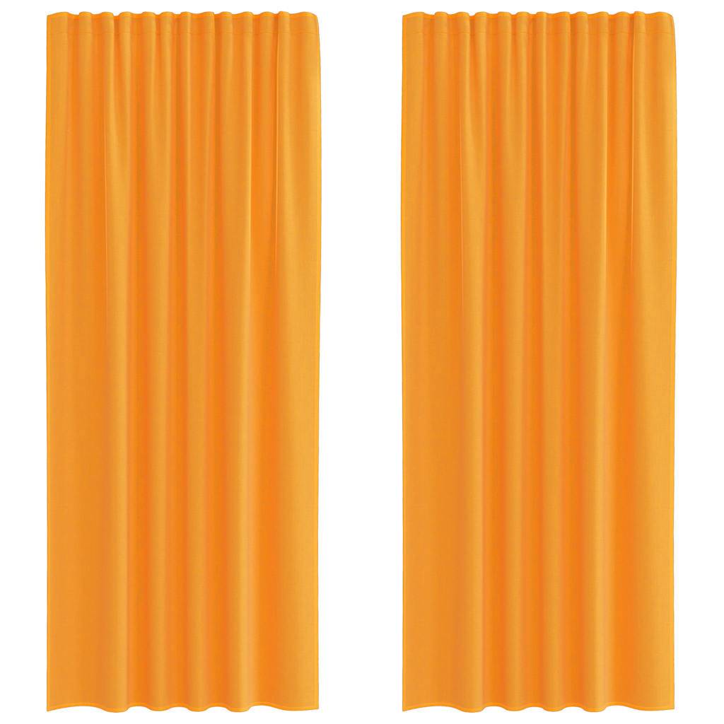 vidaXL Voile Vorhänge mit Stangentaschen 2 Stk. Orange
