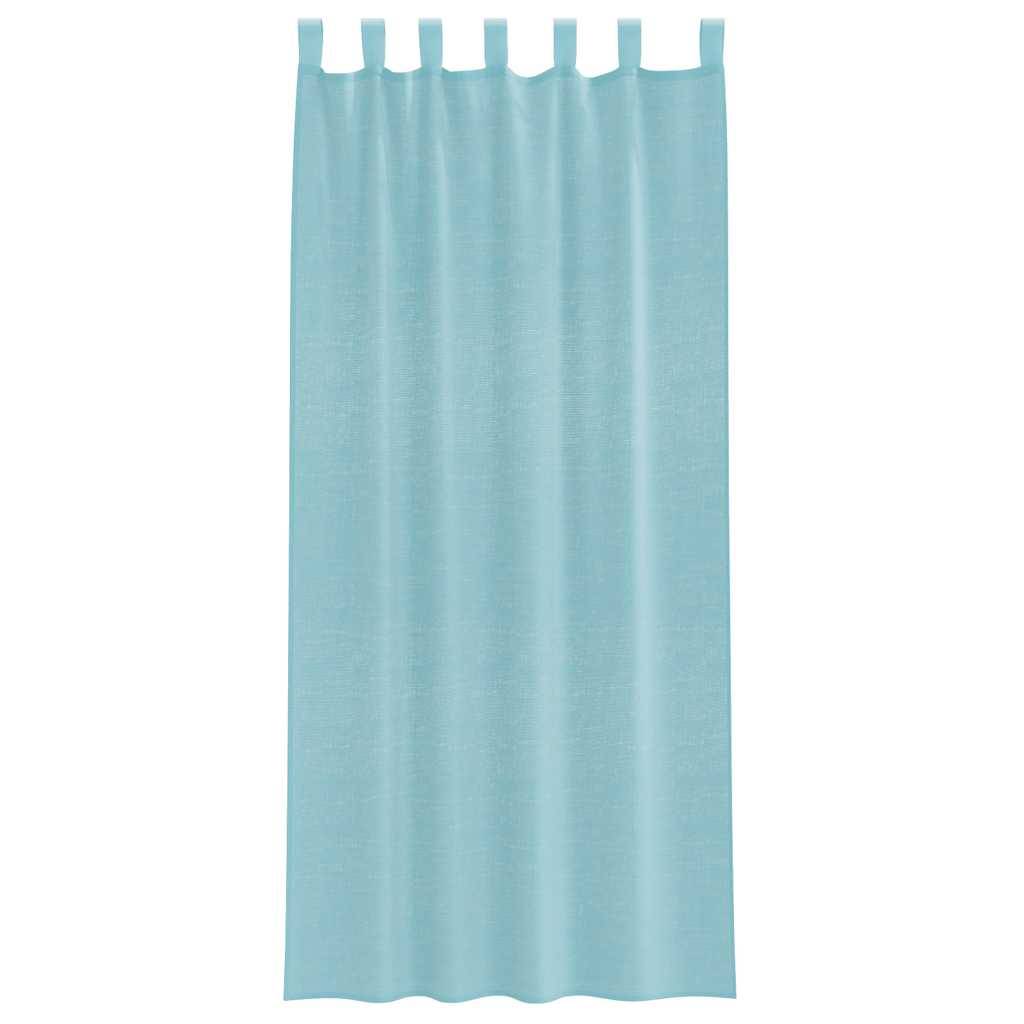 vidaXL Voile Vorhänge mit Stangentaschen 2 Stk. Türkis