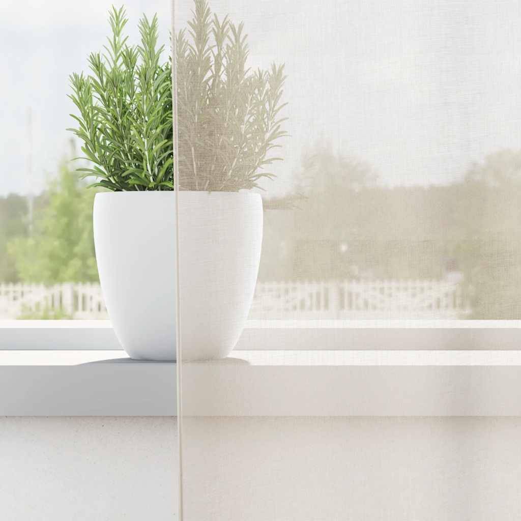 vidaXL Voile Vorhänge mit Stangentaschen 2 Stk. Creme