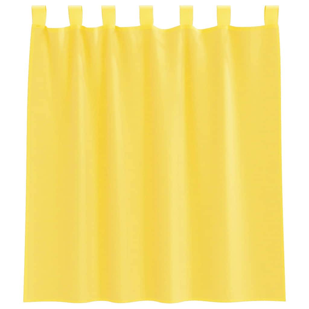 vidaXL Voile Vorhänge mit Schlaufen 2 Stk. Gelb 140x140 cm
