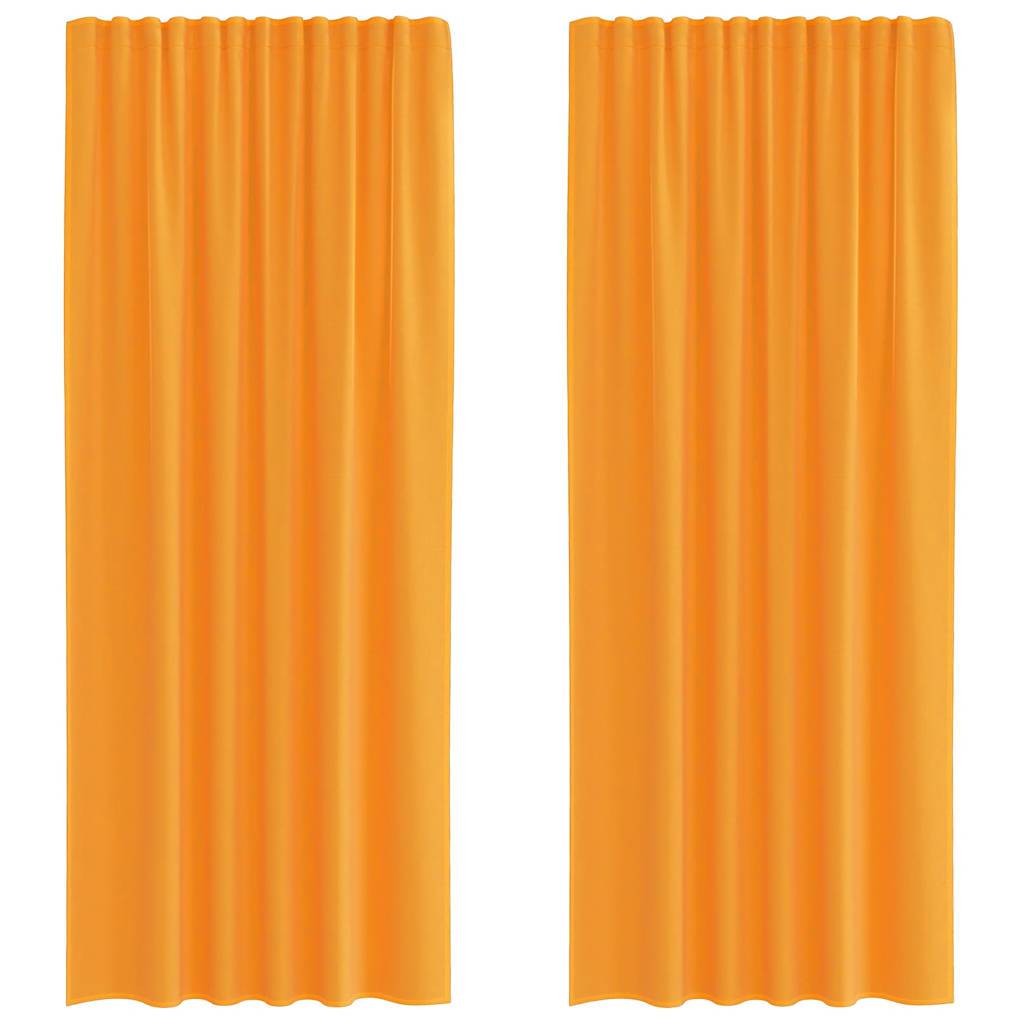 vidaXL Voile Vorhänge mit Stangentaschen 2 Stk. Orange