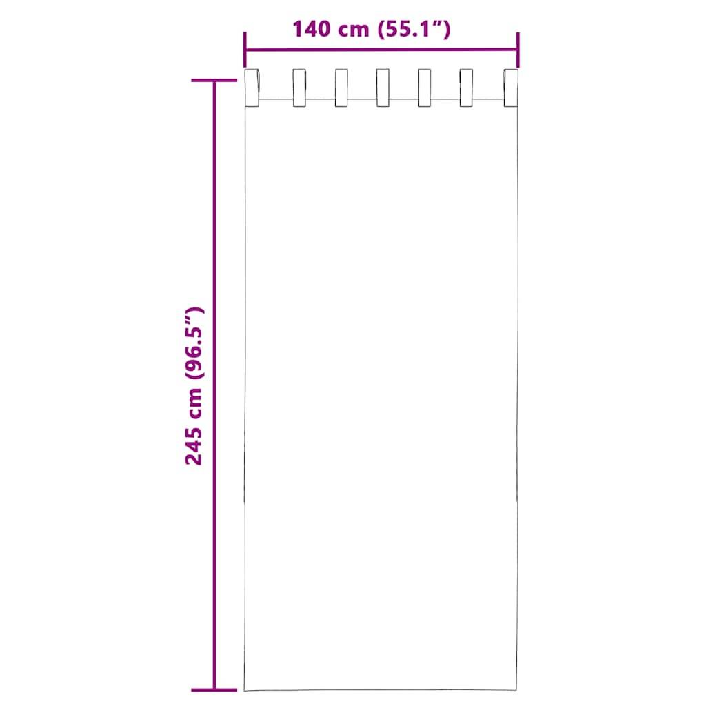 vidaXL Voile Vorhänge mit Stangentaschen 2 Stk. Hellrosa