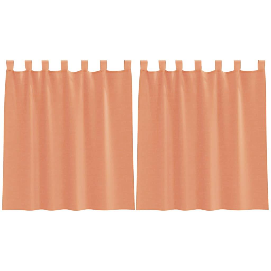 vidaXL Voile Vorhänge mit Stangentaschen 2 Stk. Terrakotta