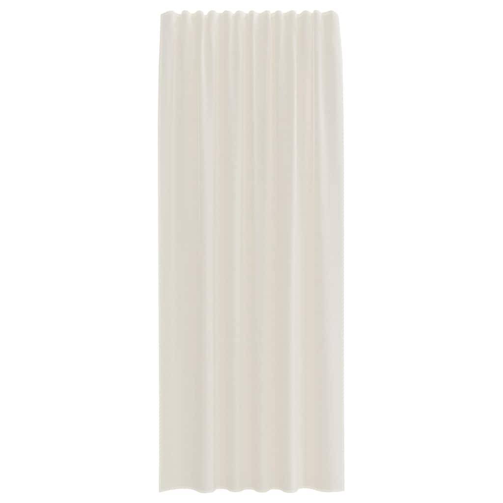 vidaXL Voile Vorhänge mit Stangentaschen 2 Stk. Creme