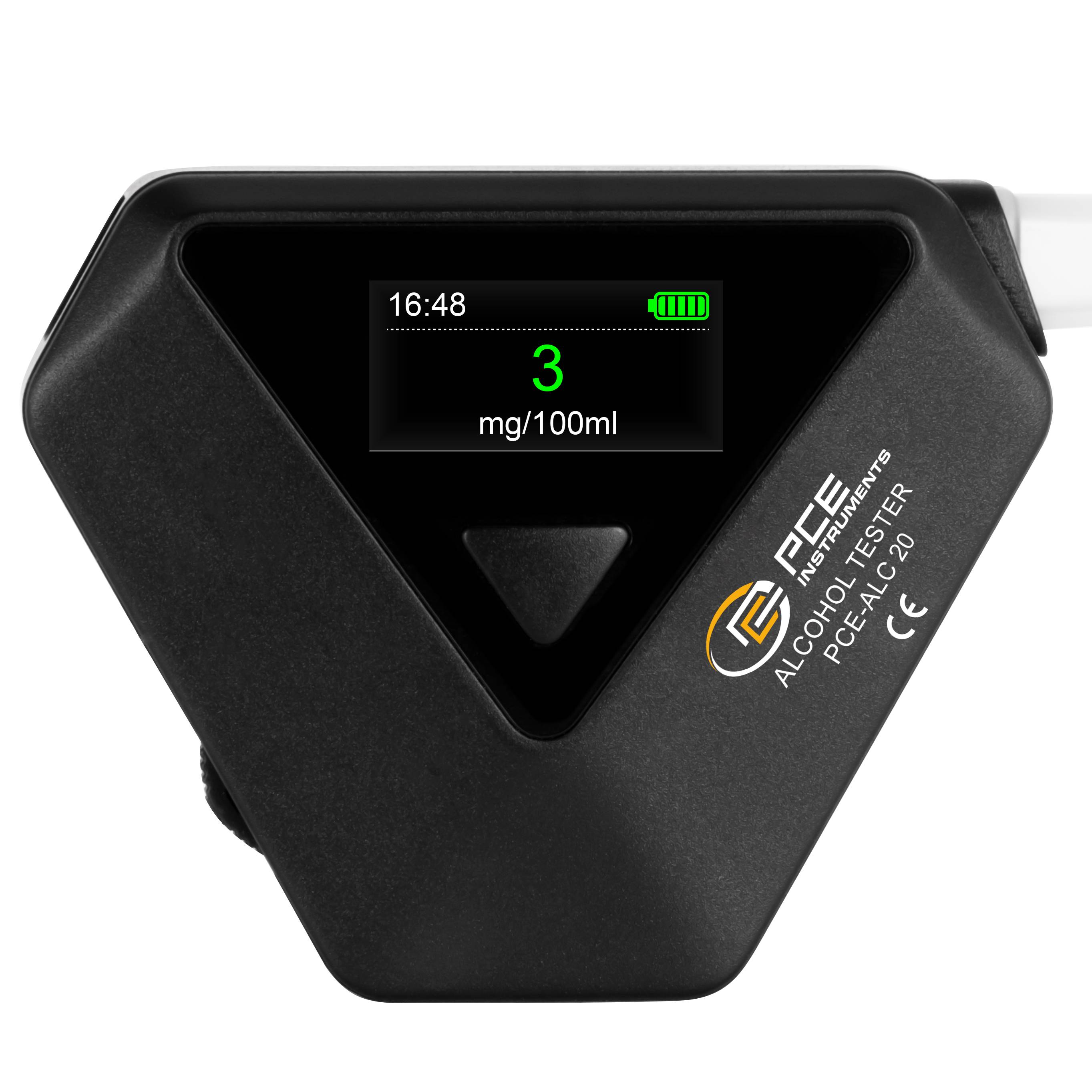 PCE Instruments Alkoholtester PCE-ALC 20 |Messbereich 0 ... 400 mg |Auflösung 1 mg |Ampelanzeige |mg/l, mg/100ml, uvm.