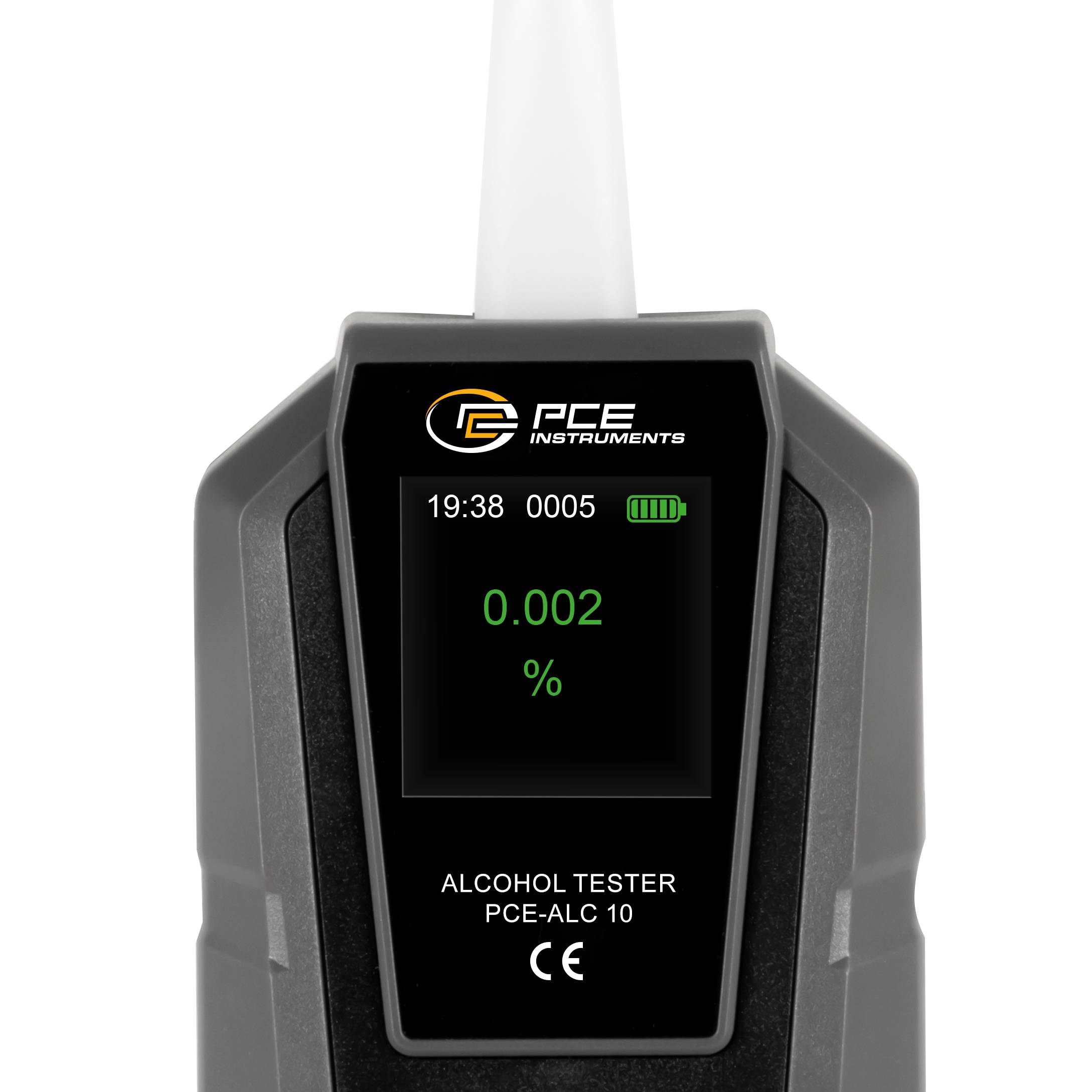 PCE Instruments Alkoholtester PCE-ALC 10 |Messbereich 0 .. 0,4 % BAC |Auflösung 0,001 % BAC |Ampelanzeige |Sprachausgabe