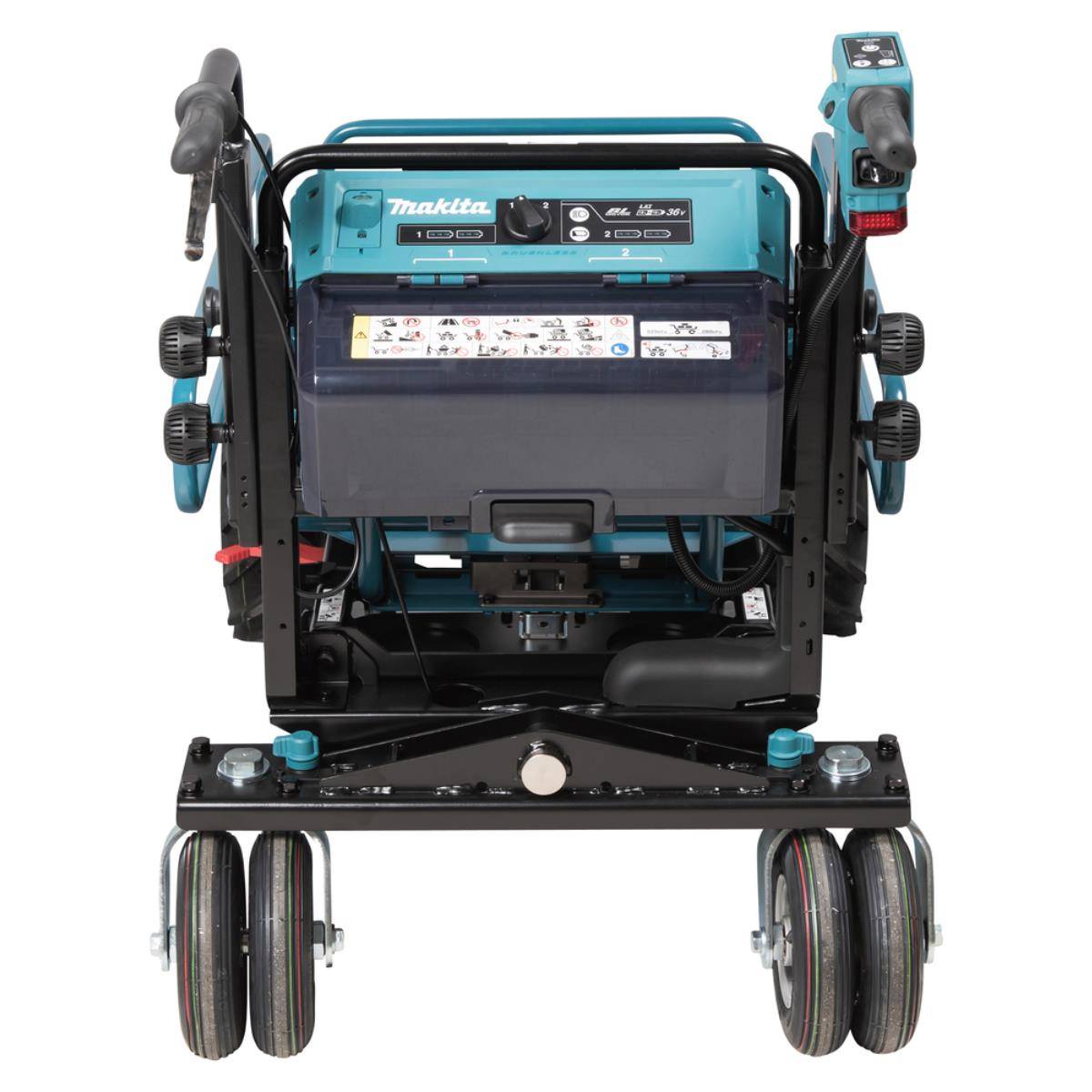 Makita Akku-Schubkarre LXT 18 V x 2 • 300 kg (<3°) • 0 - 1,5 / 3,5 / 5,0 km/h