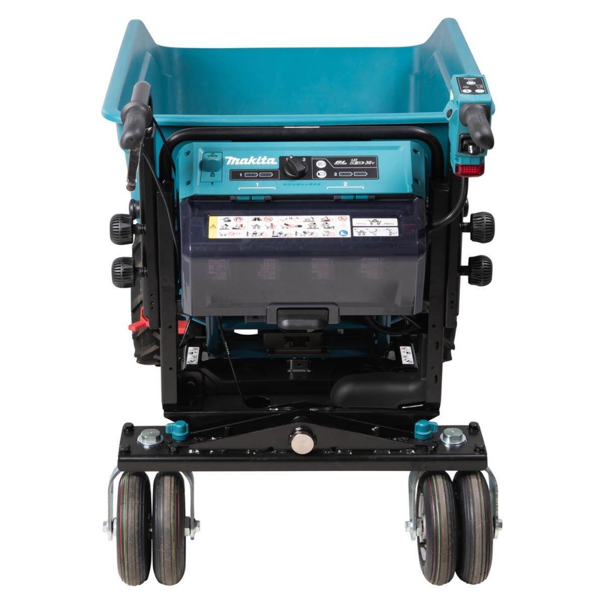 Makita Akku-Schubkarre LXT 18 V x 2 • 300 kg (<3°) • 0 - 1,5 / 3,5 / 5,0 km/h