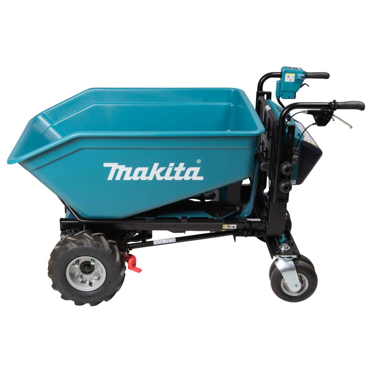 Makita Akku-Schubkarre LXT 18 V x 2 • 300 kg (<3°) • 0 - 1,5 / 3,5 / 5,0 km/h
