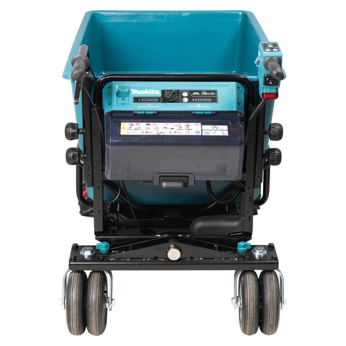 Makita Akku-Schubkarre LXT 18 V x 2 • 300 kg (<3°) • 0 - 1,5 / 3,5 / 5,0 km/h