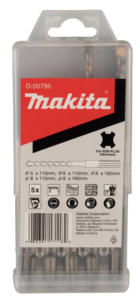 Makita SDS-PLUS Bohrerset, 5 tlg. SDS-PLUS • 5 Stück