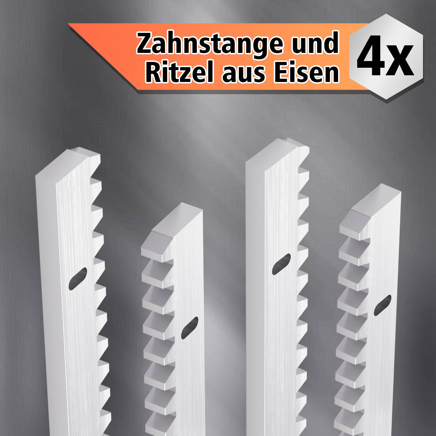 4x Rack Zahnstange Für Schiebetorantrieb Zahnschiene Eisen Zahnstange Torantrieb Schiebetore Garagentore Zubehör bis 1600kg