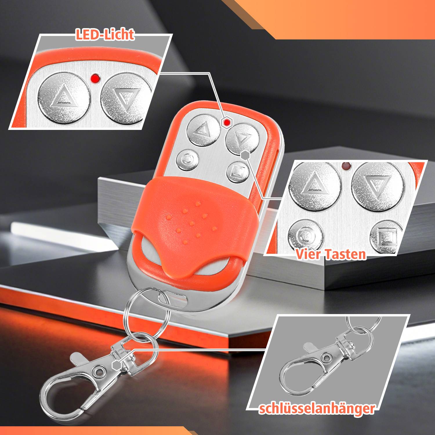 2pcs Fernbedienung Fernsteuerung Funksteuerung für Schiebetorantrieb Flügeltorantrieb Torantrieb Schiebetor Zubehör