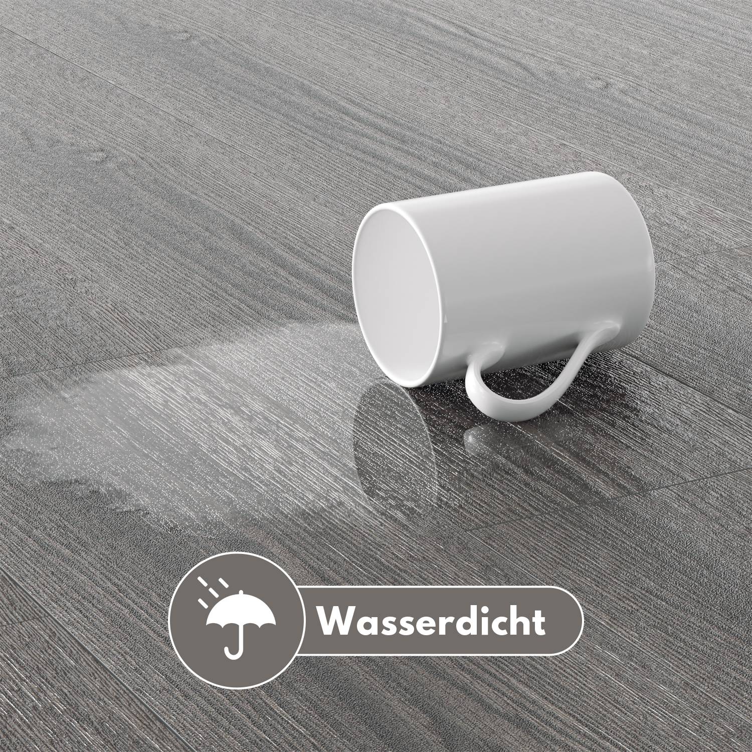 3m² Vinylboden Vinyl Laminat Selbstklebend Dielen Planke PVC Bodenbelag Rutschfest Wasserfest 21 Stück Vinyl-Dielen Holzmaserung Dielen (Dunkelgrau)