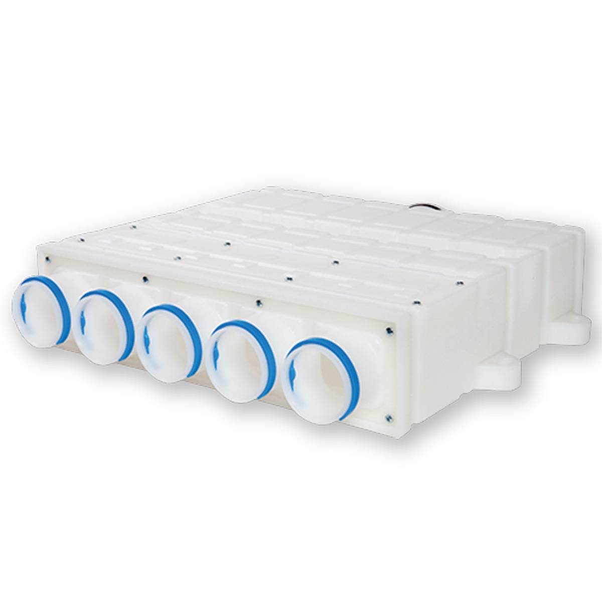 Verteilerbox - 75-125-W Rohranschluss DN 125 Abgänge 5 Stutzen; DN 75 - 80.100.041