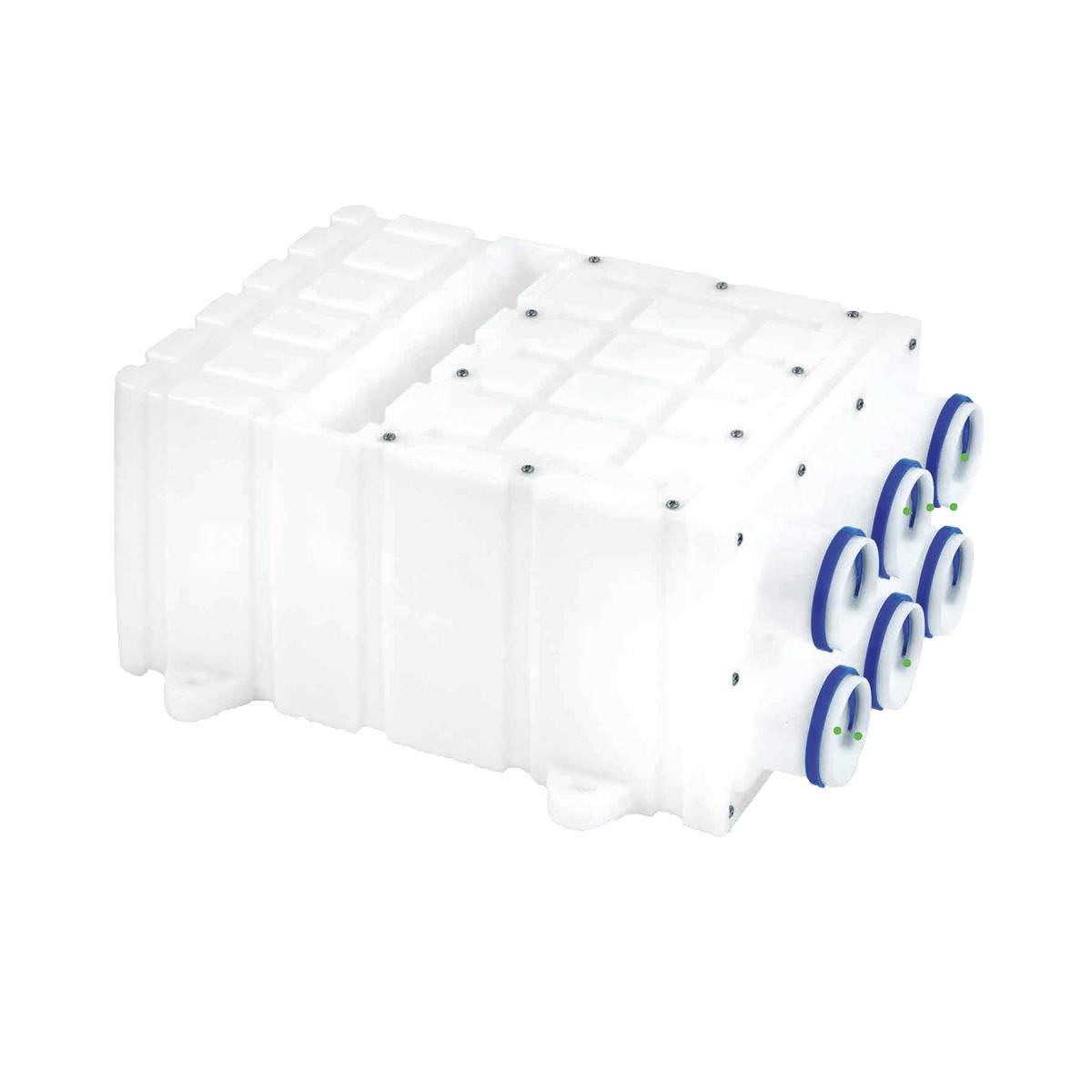 Verteilerbox - 75-125-W */** Rohranschluss DN 125 Abgänge 6 Stutzen; DN 75 - 80.100.051