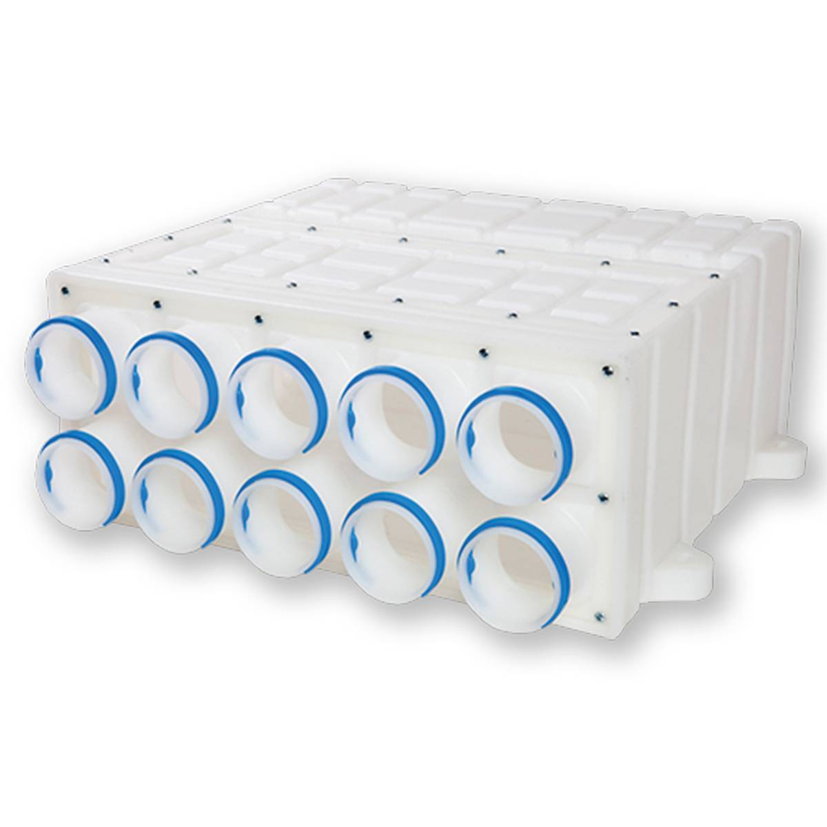 Verteilerbox - 75-160-W Rohranschluss DN 160 Abgänge 10 Stutzen DN 75 - 80.100.043