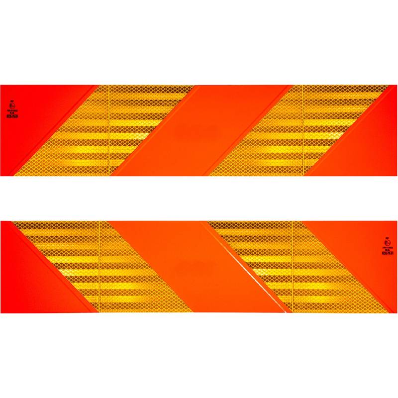 IWH Heckwarntafel für Zugmaschinen, 565 x 130 mm, gelb/rot