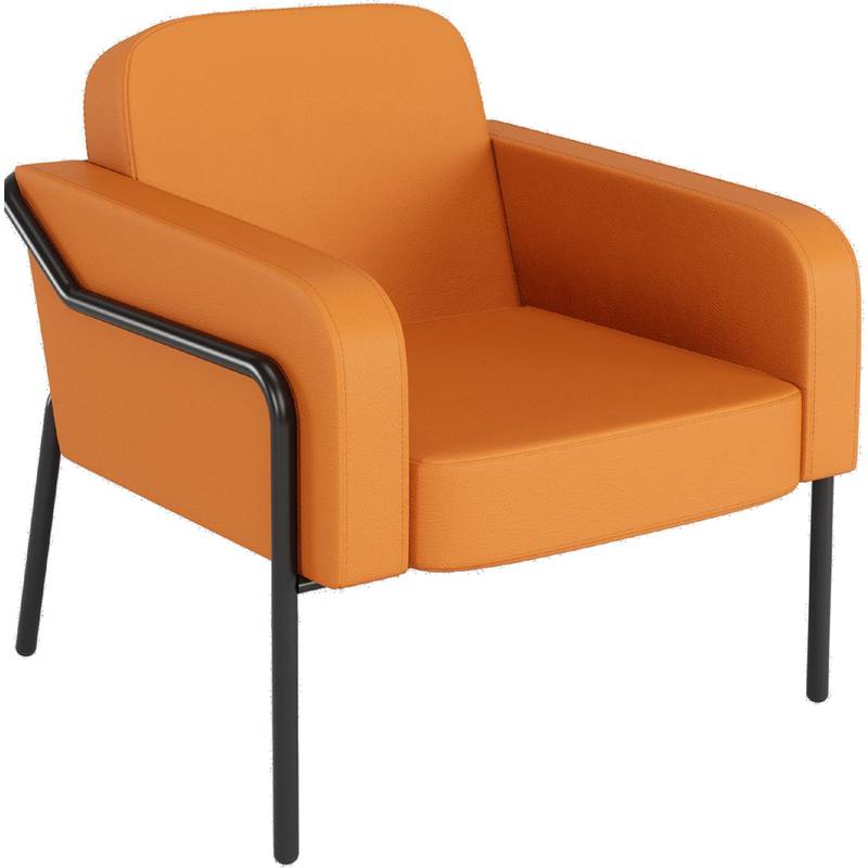 PAPERFLOW Besuchersessel MEDSO RUND L, Kunstleder, orange