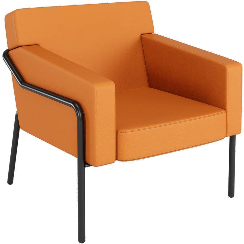 PAPERFLOW Besuchersessel MEDSO T L, Kunstleder, orange