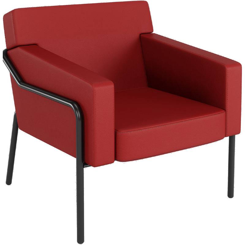 PAPERFLOW Besuchersessel MEDSO T L, Kunstleder, rot