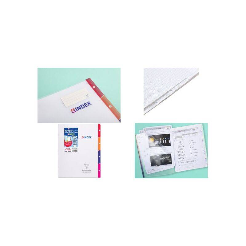 Clairefontaine Cahier piqûre KOVERBOOK 4INDEX, 240 x 320 mm