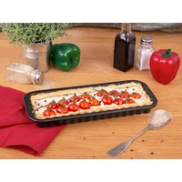Kuchenform Emaille Quiche eckige hitzebeständig anthrazit Kuchenform Emaille Quiche eckige hitzebeständig anthrazit