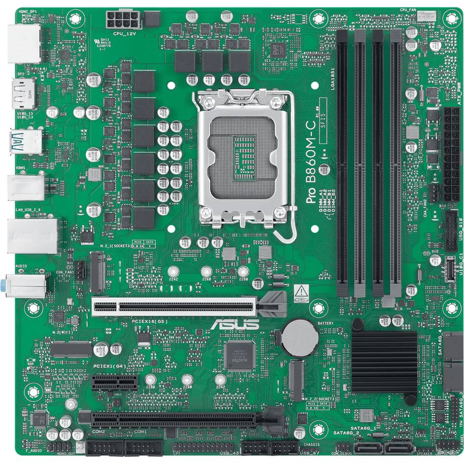 ASUS Mainboard Pro B860M-C-CSM micro-ATX Sockel 1851 DDR5 Retail