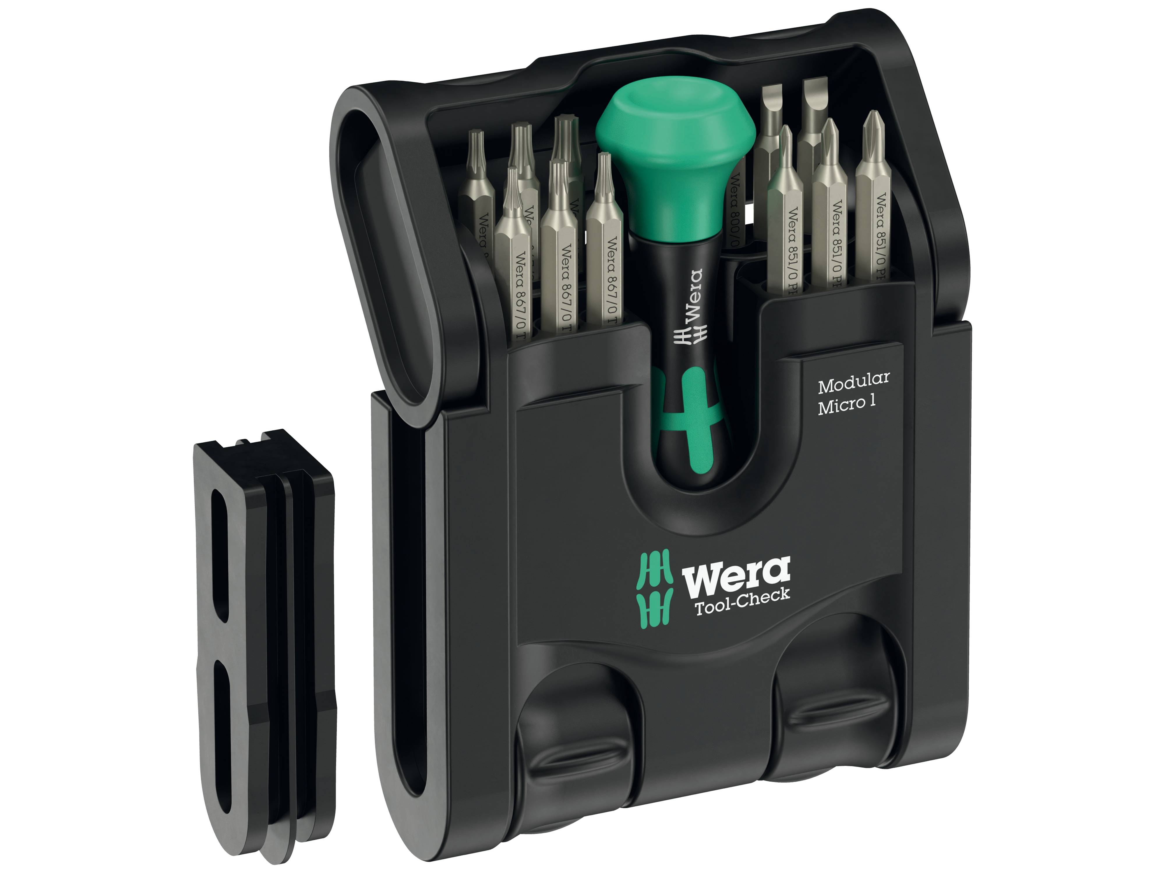 WERA Bit-Set, Tool-Check Modular Micro 1, 05049002001, 21-teilig