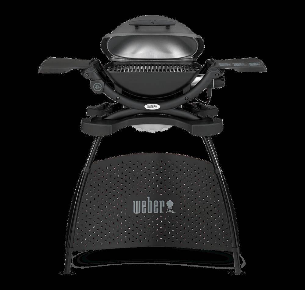 Weber Q 1400 Elektrogrill mit Stand, Dark Grey
