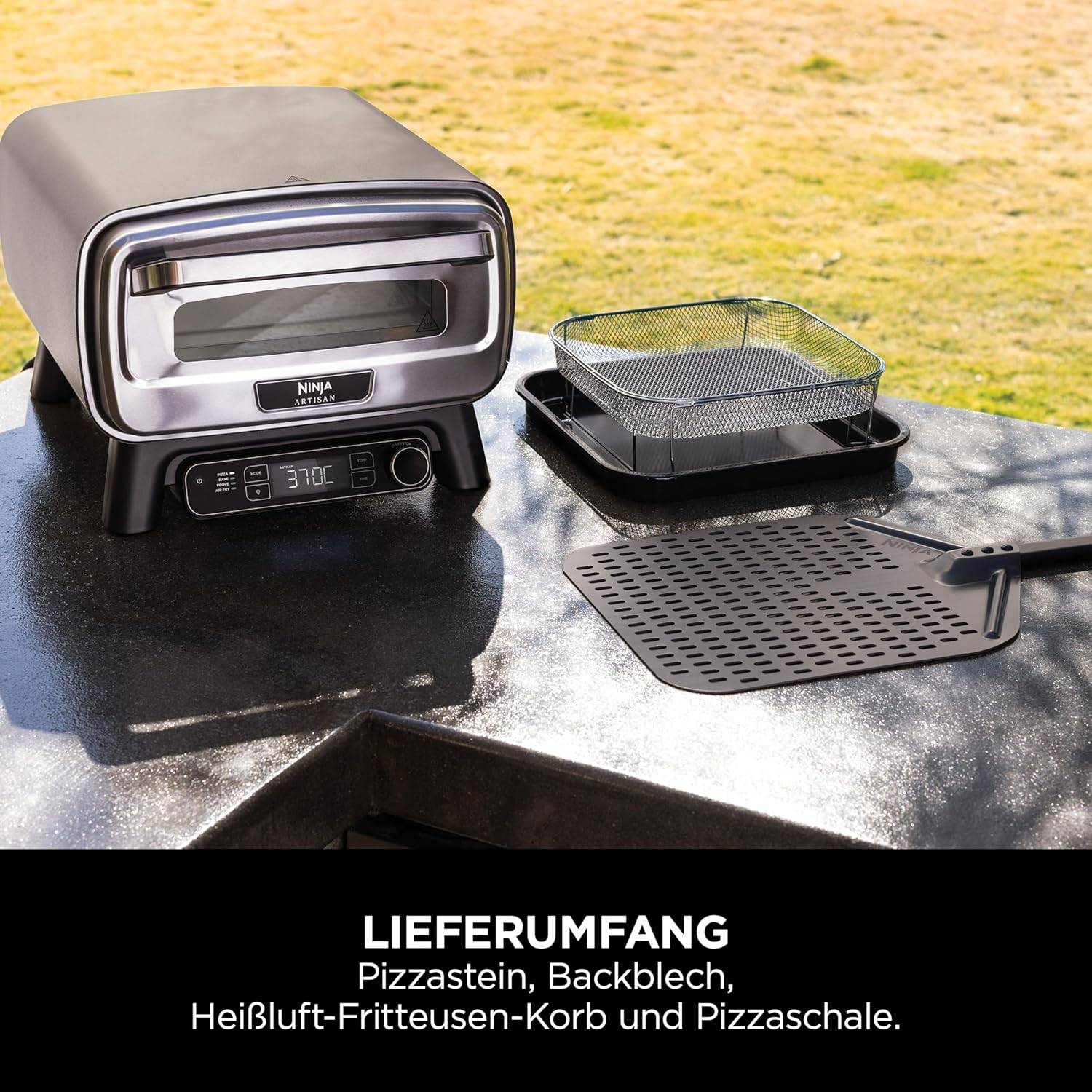 Ninja Artisan Outdoor-Pizzaofen und Heißluftfritteuse MO201EU