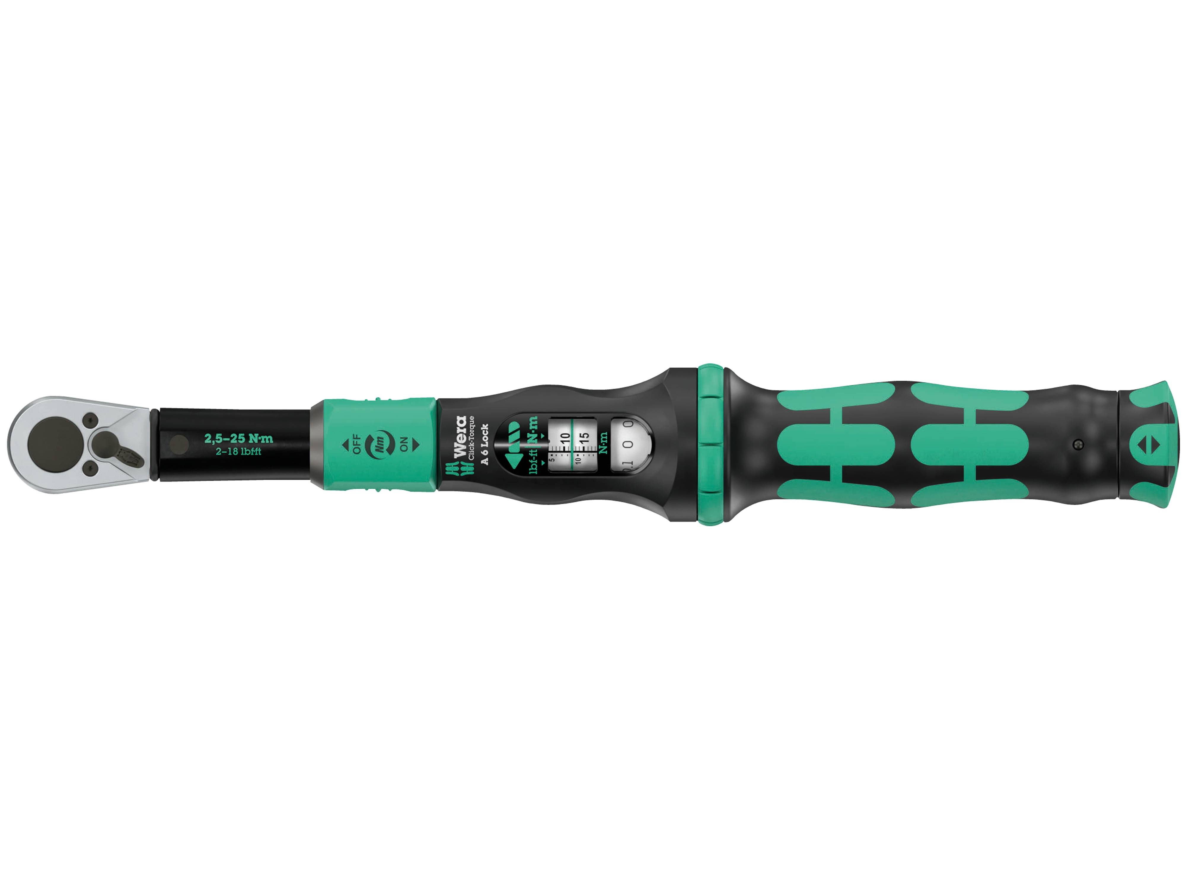 WERA Drehmomentschlüssel Click-Torque Lock A 6, 05075691001, 2,5-25 Nm