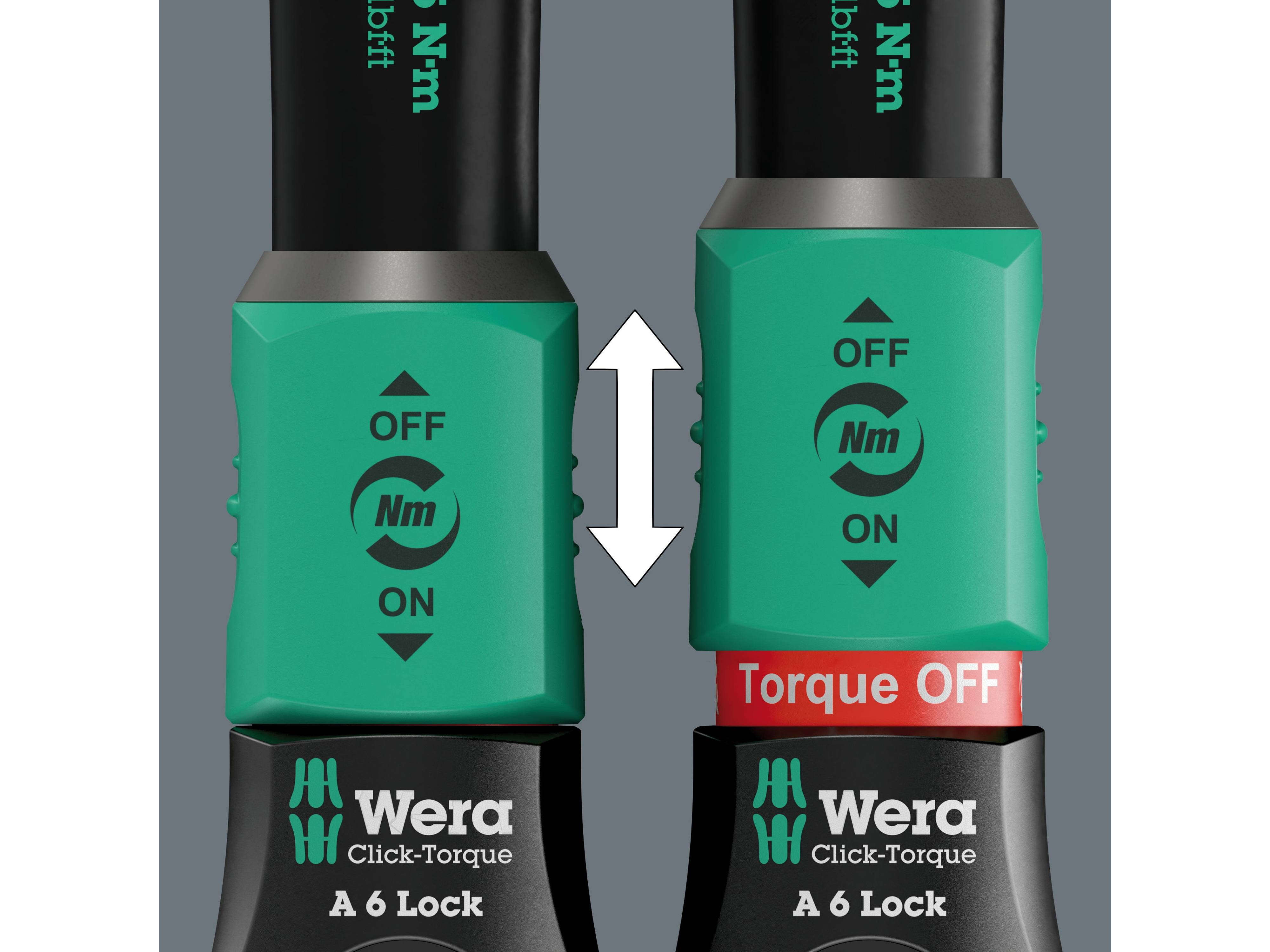 WERA Drehmomentschlüssel Click-Torque Lock A 6, 05075691001, 2,5-25 Nm