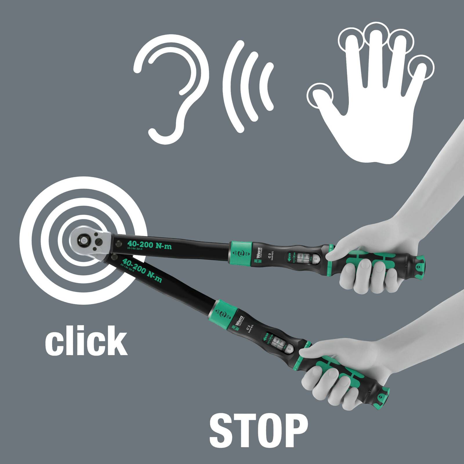 Wera Werk Click-Torque Lock C 3 R/L, Click-Torque Lock C 3 R/L