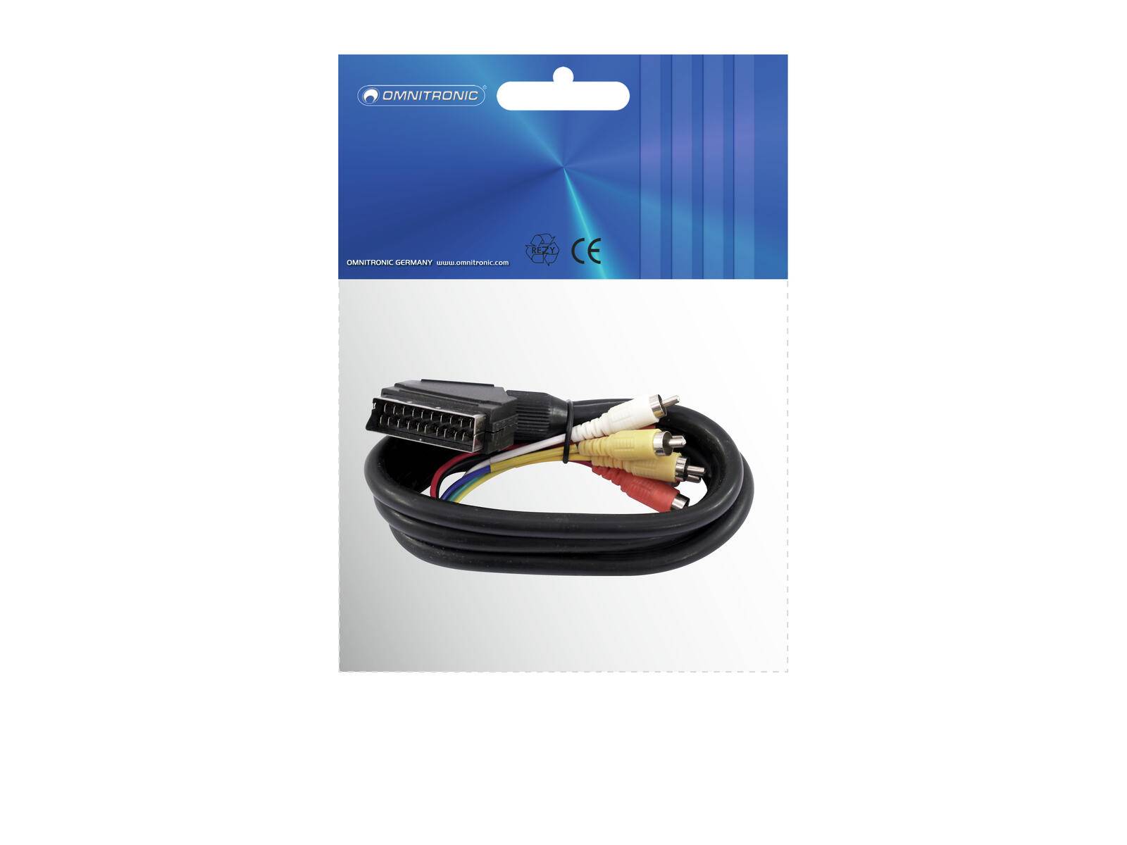 OMNITRONIC Adapterkabel Scart/6xCinch 1,5m