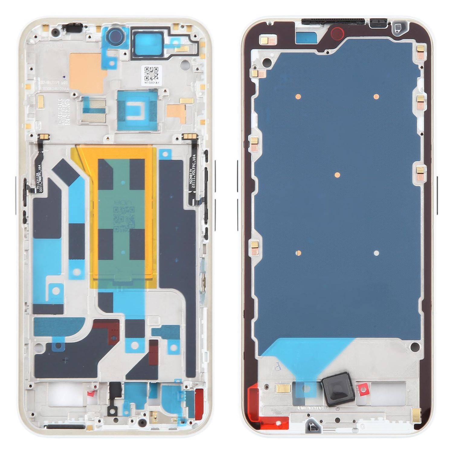 Für Nothing Phone 2a A142 Mittelrahmen Bezel Plate Ersatzteil Reparatur Weiß