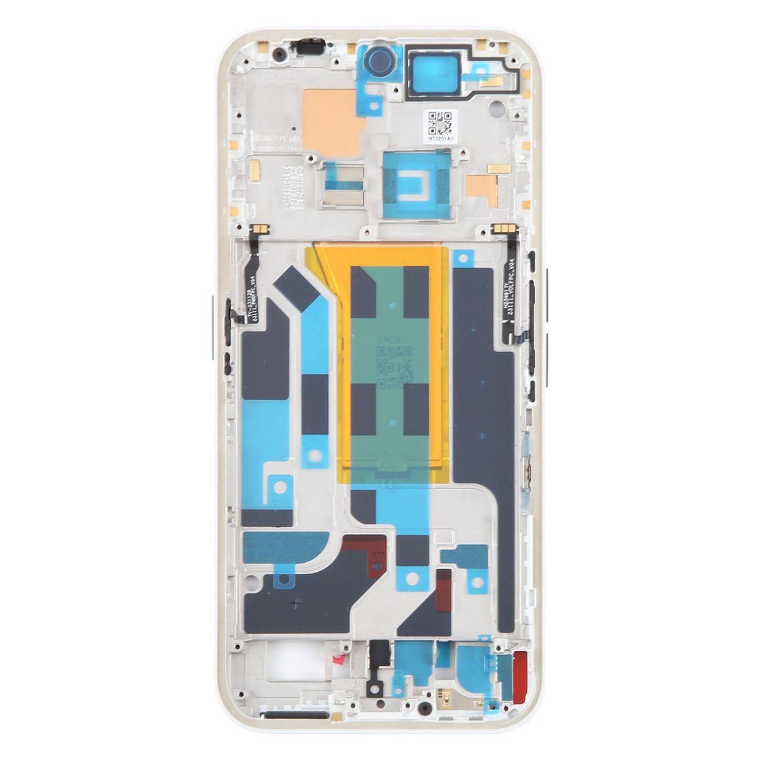 Für Nothing Phone 2a A142 Mittelrahmen Bezel Plate Ersatzteil Reparatur Weiß