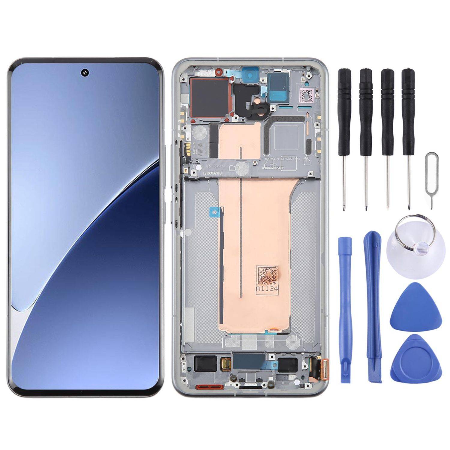 Für Xiaomi 15 Pro AMOLED LCD Display mit Rahmen Reparatur Ersatzteil Silber