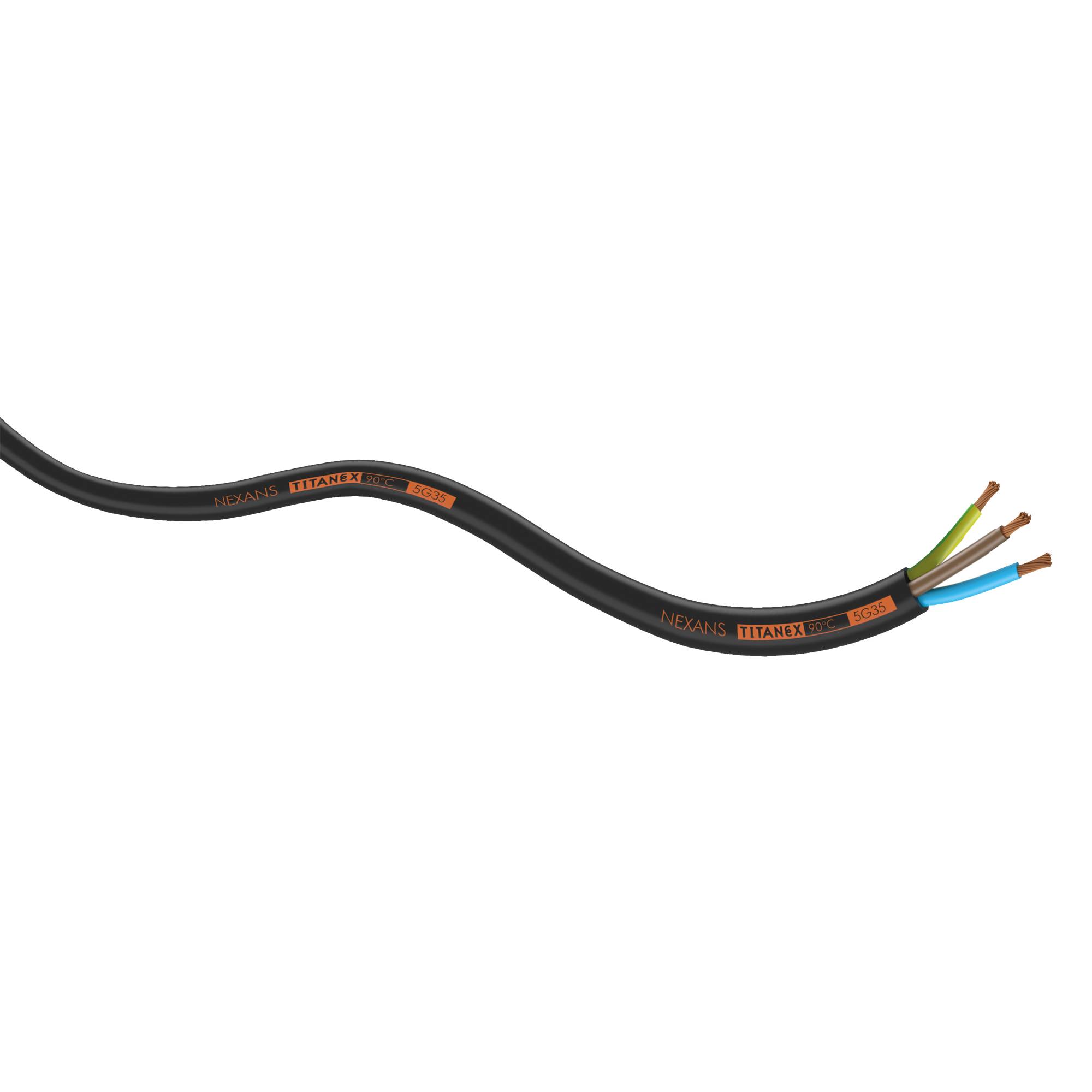 Titanex Neoprene Cable, Black 100-m-Rolle - 3x 2,5 mm²